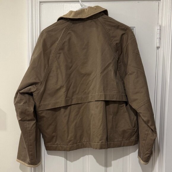 Abercrombie & Fitch Utility Jacket in Brown with Cream Collar - Picture 4 of 4